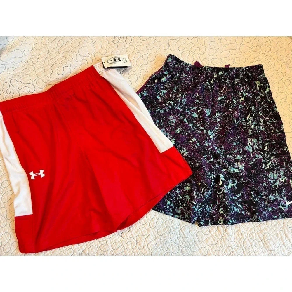 Nike & Under Armour Boys Basketball Shorts‎ Size XL 2 Pack